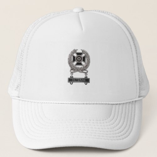 Funny Expert Veteran Medal Trucker Hat