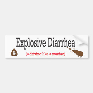 Funny Explosive Diarrhea 🚀 Speeding Poop Bumper Sticker