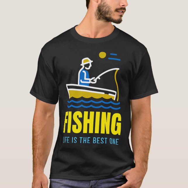 Funny Expression Rise & Shine It is Time For Fishi T-Shirt (Front)