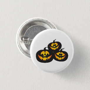 Funny Expressions Halloween Pumpkins Button