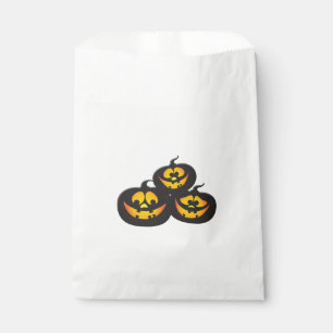 Funny Expressions Halloween Pumpkins Favor Bag