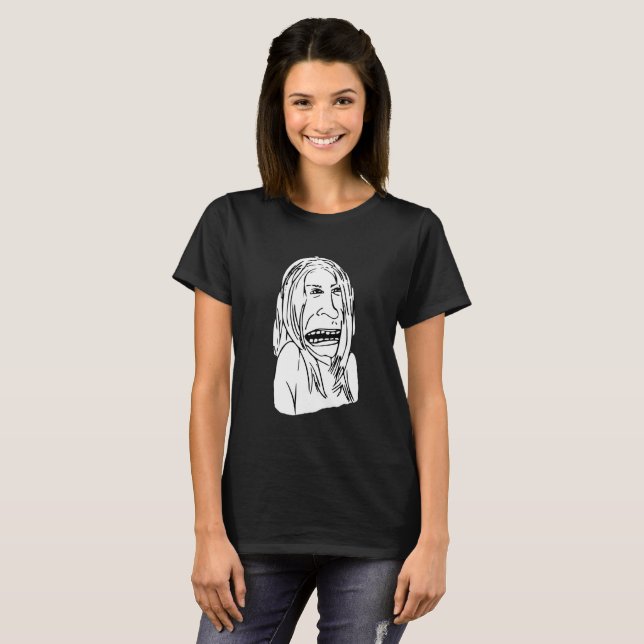Funny Expressive Sketch Caricature T-Shirt (Front Full)