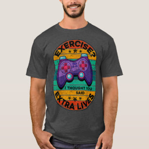 Funny Extra Lives Video Game Controller Retro  Boy T-Shirt