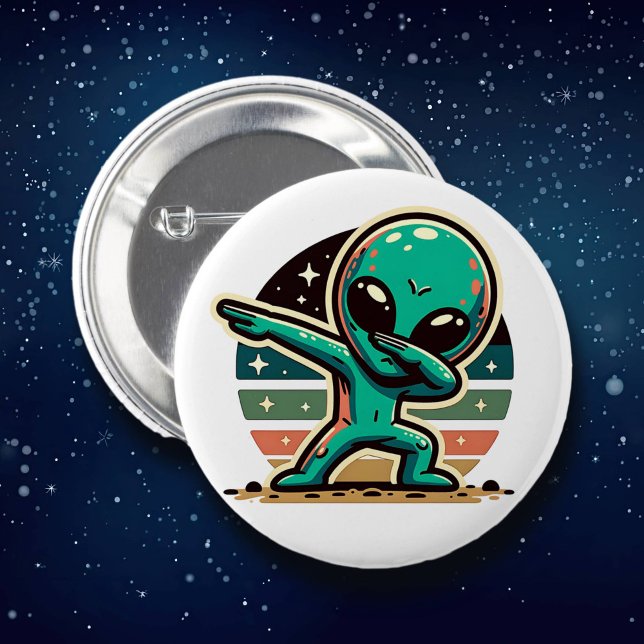 Funny Extraterrestrial Alien Dabbing Button (Creator Uploaded)
