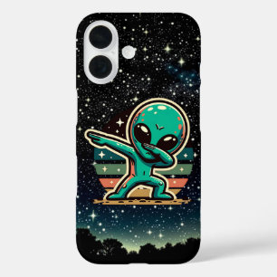 Funny Extraterrestrial Alien Dabbing iPhone 16 Case