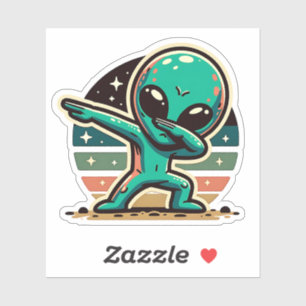 Funny Extraterrestrial Alien Dabbing Sticker