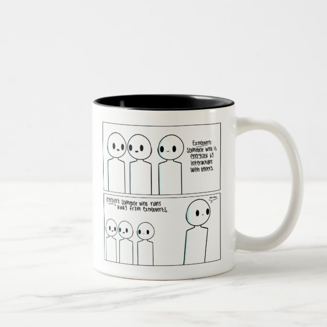 Funny Extravert Introvert Mug (Right)