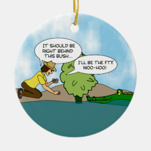 Funny Extreme Cache Geocaching Custom Ornament