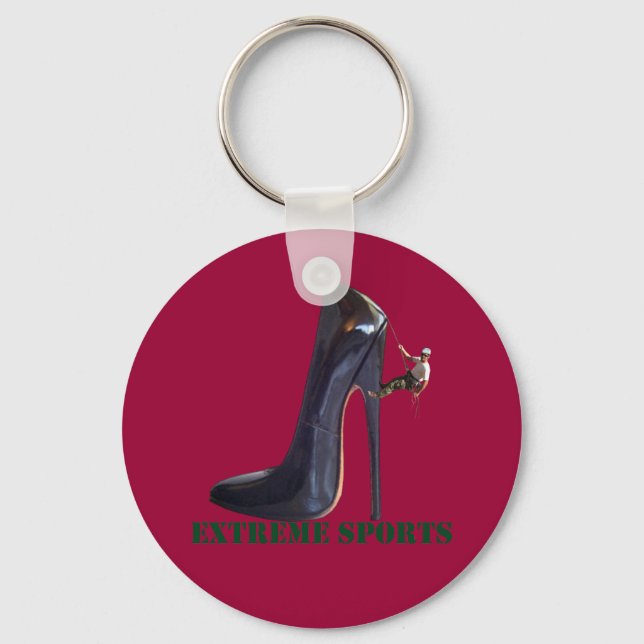 Funny Extreme Sports - Shoe Climbing Keychain (Front)