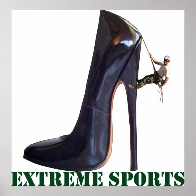 Funny Extreme Sports - Shoe Climbing Poster (Front)