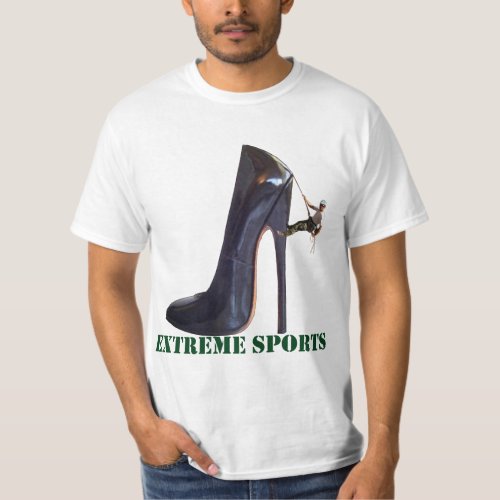 Funny Extreme Sports _ Shoe Climbing T_Shirt