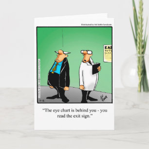 Funny Eye Chart Humor Greeting Card