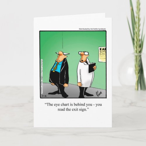 Funny Eye Chart Humor Greeting Card