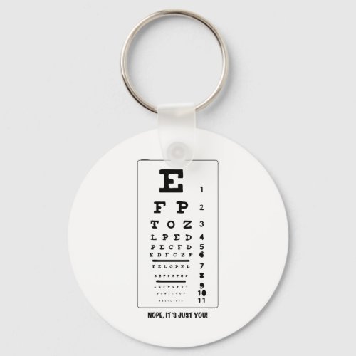 Funny Eye Chart Keychain