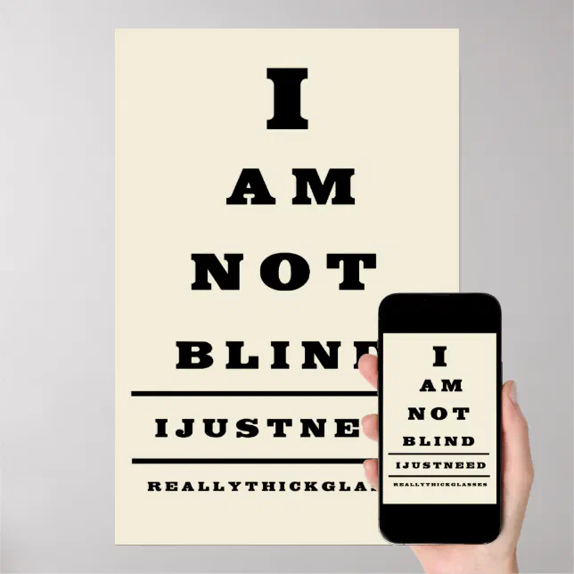 Funny Eye Chart Wall Poster Zazzle