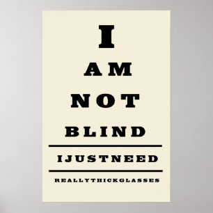 Funny Eye Chart Wall Poster