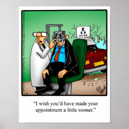 Funny Eye Exam Poster Gift