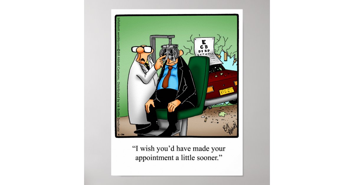 Funny Eye Exam Poster Gift | Zazzle