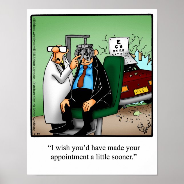 Funny Eye Exam Poster Gift (Front)