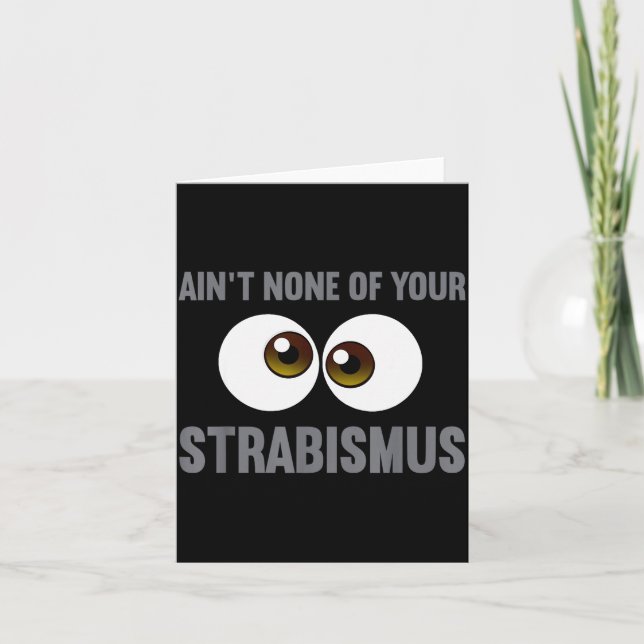 Funny Eye Surgeon Design For Men Women Strabismus  Card (Front)