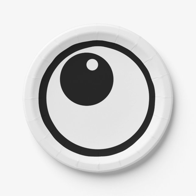 Funny Eyeball Halloween Party Plate (Front)