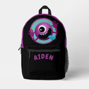 FUNNY EYEBALL MONSTER KIDS Personalized Printed Backpack