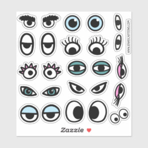 Funny Eyeballs Cartoon Eyes Sticker Set