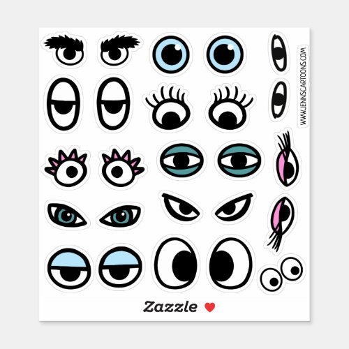 Funny Eyeballs Cartoon Eyes Sticker Set