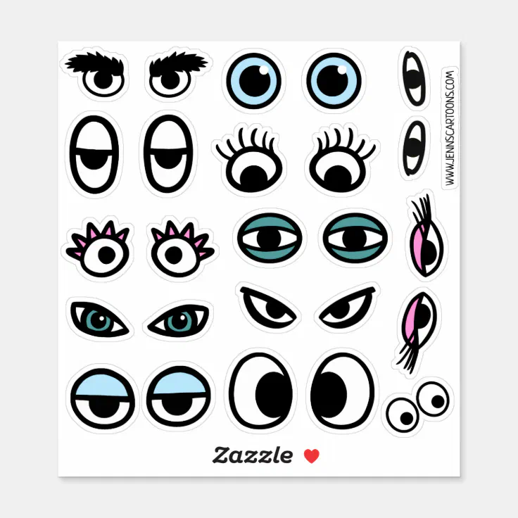 Eyes Cartoon Fun Eyeballs Car Eyes Sticker Decal Graphic Vinyl Label V4 