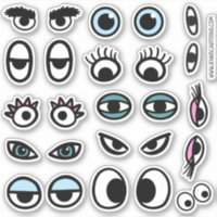 1 Bag Self-adhesive Eyeball Stickers DIY Eyeball Stickers Kids Crafts  Eyeballs Decor