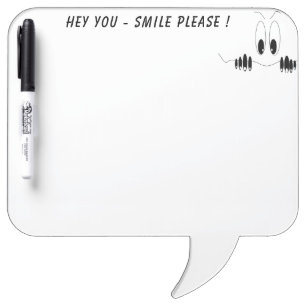 Funny Eyes Dry Erase Board Smile - Custom Text