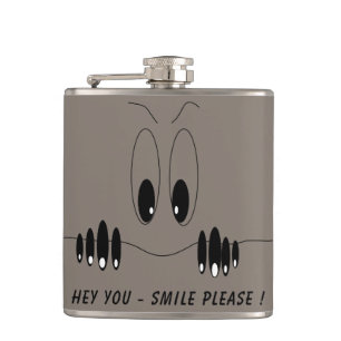 Funny Eyes Flask Smile with Custom Color and Text