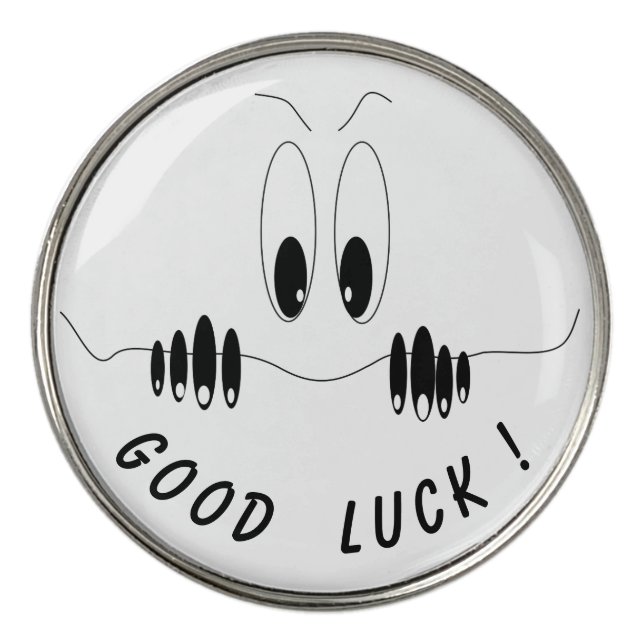 Funny Eyes Golf Ball Marker - Custom Text (Front)