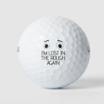 Funny Eyes I Am Lost In The Rough Text Golf Balls at Zazzle