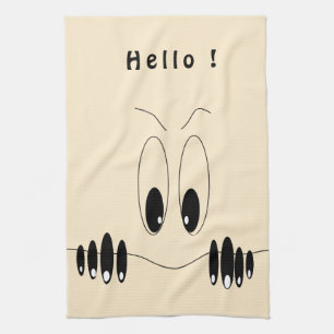 Funny Eyes Kitchen Towel