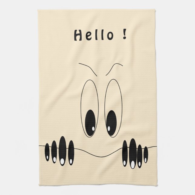 Funny Eyes Kitchen Towel (Vertical)