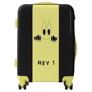 Funny Eyes Luggage Custom Text and Color