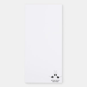 Funny Eyes Magnetic Notepad Smile - Custom Text