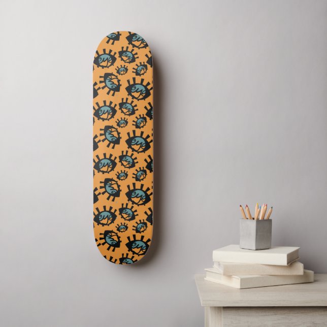 Funny Eyes Pattern Skateboard (Wall Art)
