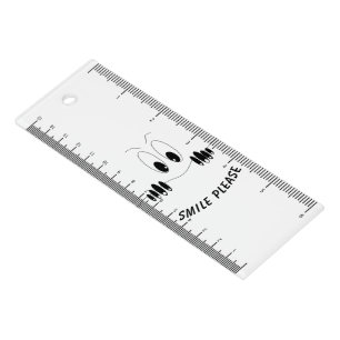Funny Eyes Ruler Smile - Custom Text