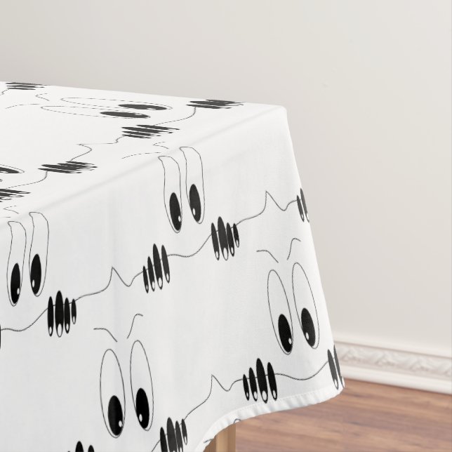 Funny Eyes Tablecloth Smile - Choose Color (In Situ)