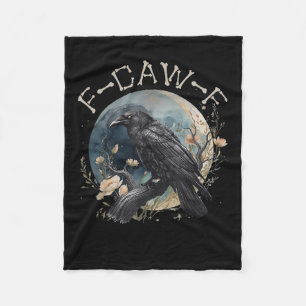 Funny F-caw-f Black Crow Fcawf Black Crow  Fleece Blanket