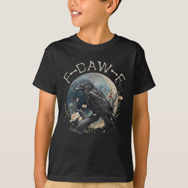 Funny F-caw-f Black Crow Fcawf Black Crow  T-Shirt (Front)