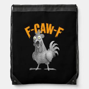 Funny F Caw F Chicken Classic Retro Style Drawstring Bag