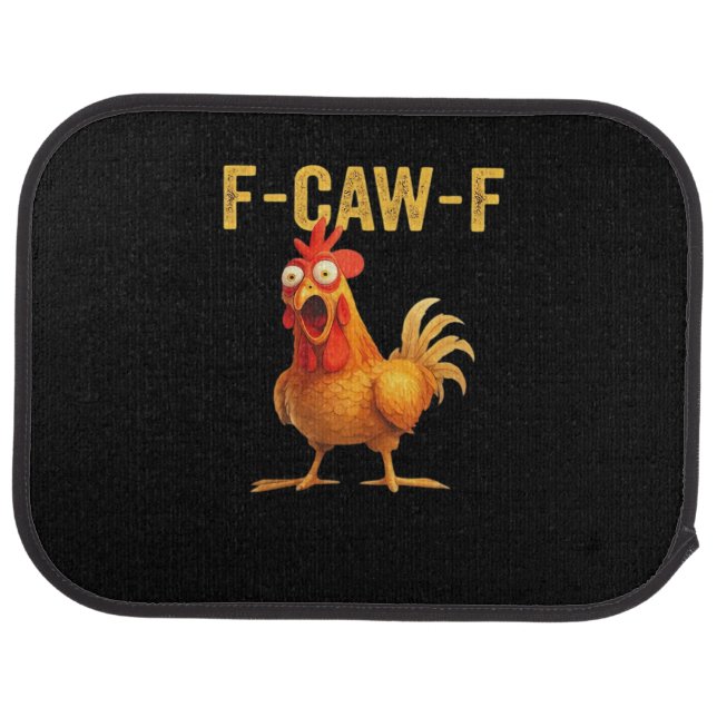 Funny F Caw F Chicken Creative Casual Design Car Floor Mat (Rear)
