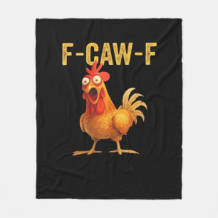 Funny F-Caw-F Chicken Creative Casual Fleece Blanket