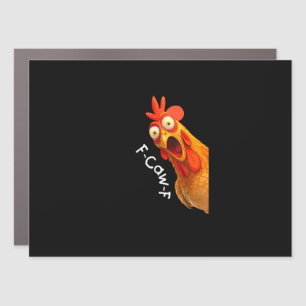 Funny F-Caw-F Chicken F-Caw-F Chicken Creative Cas Car Magnet