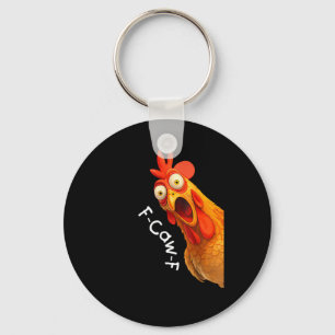Funny F-Caw-F Chicken F-Caw-F Chicken Creative Cas Keychain