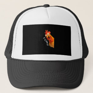 Funny F-Caw-F Chicken F-Caw-F Chicken Creative Cas Trucker Hat