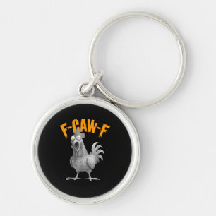 Funny F-Caw-F Chicken F-Caw-F Chicken Retro Classi Keychain